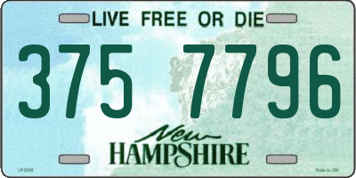 NH license plate 3757796