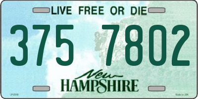 NH license plate 3757802