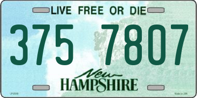 NH license plate 3757807