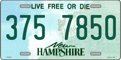 NH license plate 3757850