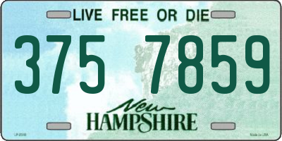 NH license plate 3757859