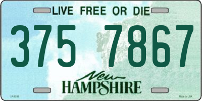 NH license plate 3757867