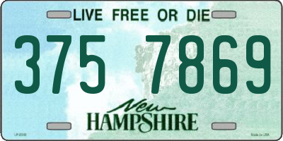 NH license plate 3757869