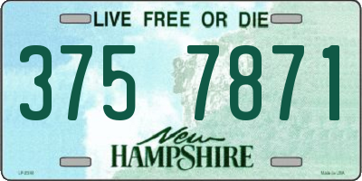 NH license plate 3757871