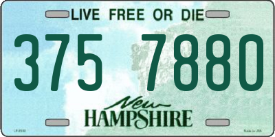 NH license plate 3757880