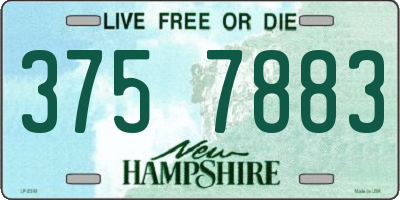 NH license plate 3757883