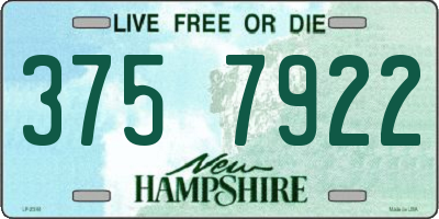 NH license plate 3757922