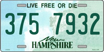 NH license plate 3757932