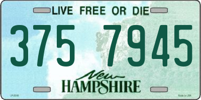 NH license plate 3757945