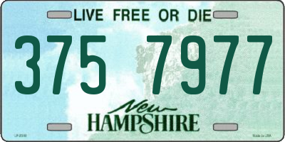 NH license plate 3757977