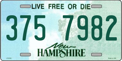 NH license plate 3757982