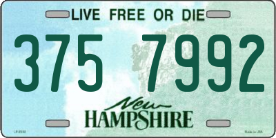 NH license plate 3757992