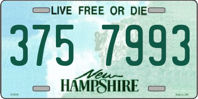 NH license plate 3757993
