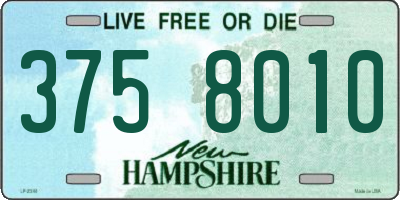 NH license plate 3758010