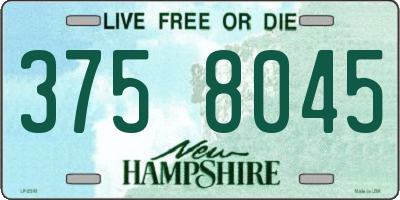 NH license plate 3758045
