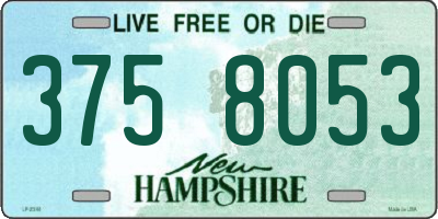 NH license plate 3758053