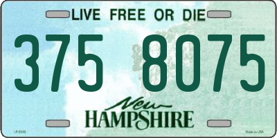 NH license plate 3758075