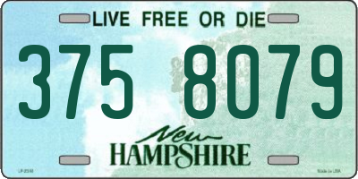 NH license plate 3758079
