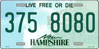 NH license plate 3758080