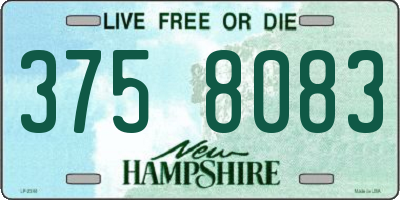 NH license plate 3758083
