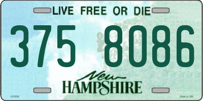 NH license plate 3758086