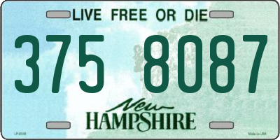 NH license plate 3758087