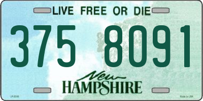 NH license plate 3758091