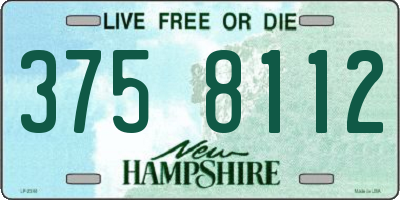 NH license plate 3758112