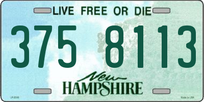 NH license plate 3758113
