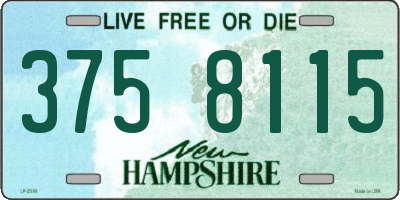 NH license plate 3758115