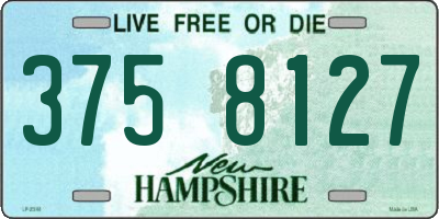 NH license plate 3758127