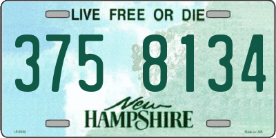 NH license plate 3758134