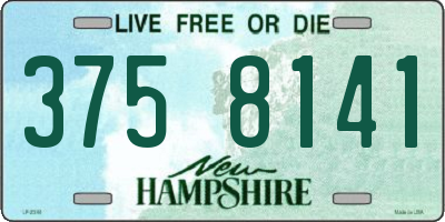 NH license plate 3758141