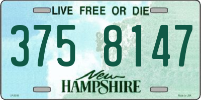 NH license plate 3758147