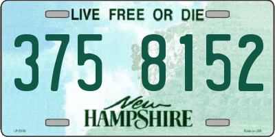 NH license plate 3758152