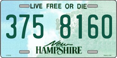 NH license plate 3758160