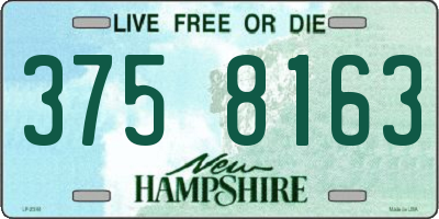 NH license plate 3758163