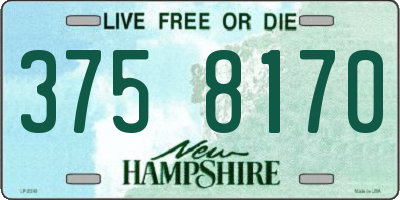 NH license plate 3758170