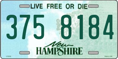 NH license plate 3758184