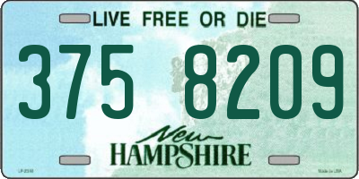 NH license plate 3758209