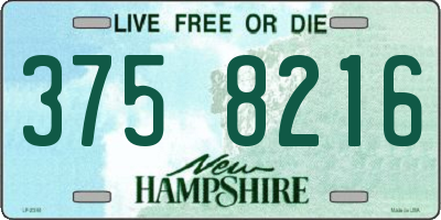 NH license plate 3758216