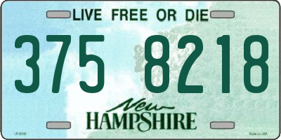 NH license plate 3758218
