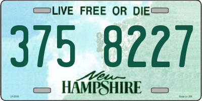 NH license plate 3758227