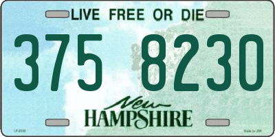 NH license plate 3758230