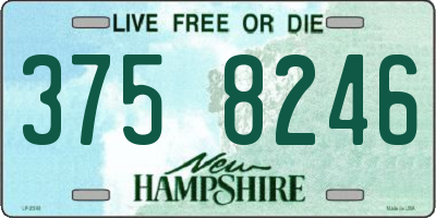 NH license plate 3758246