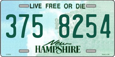 NH license plate 3758254