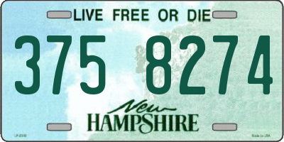 NH license plate 3758274