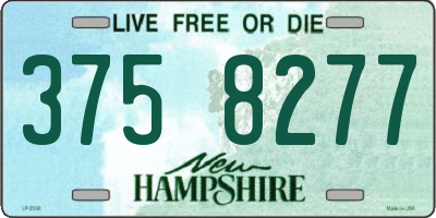 NH license plate 3758277