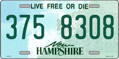 NH license plate 3758308