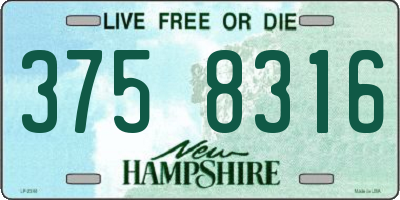 NH license plate 3758316